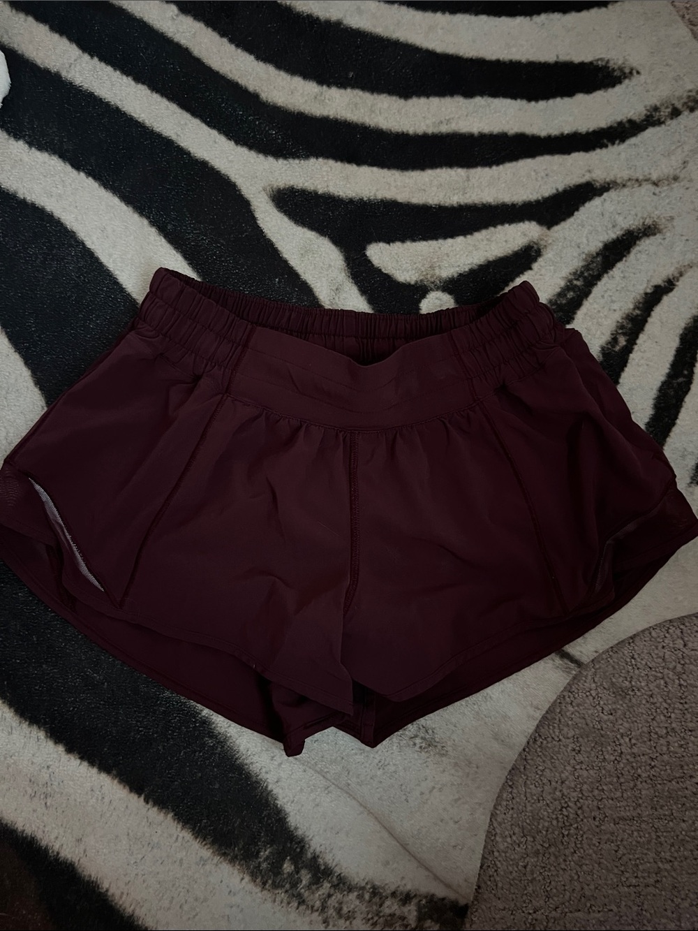 lululemon athletica Maroon Athletic Shorts